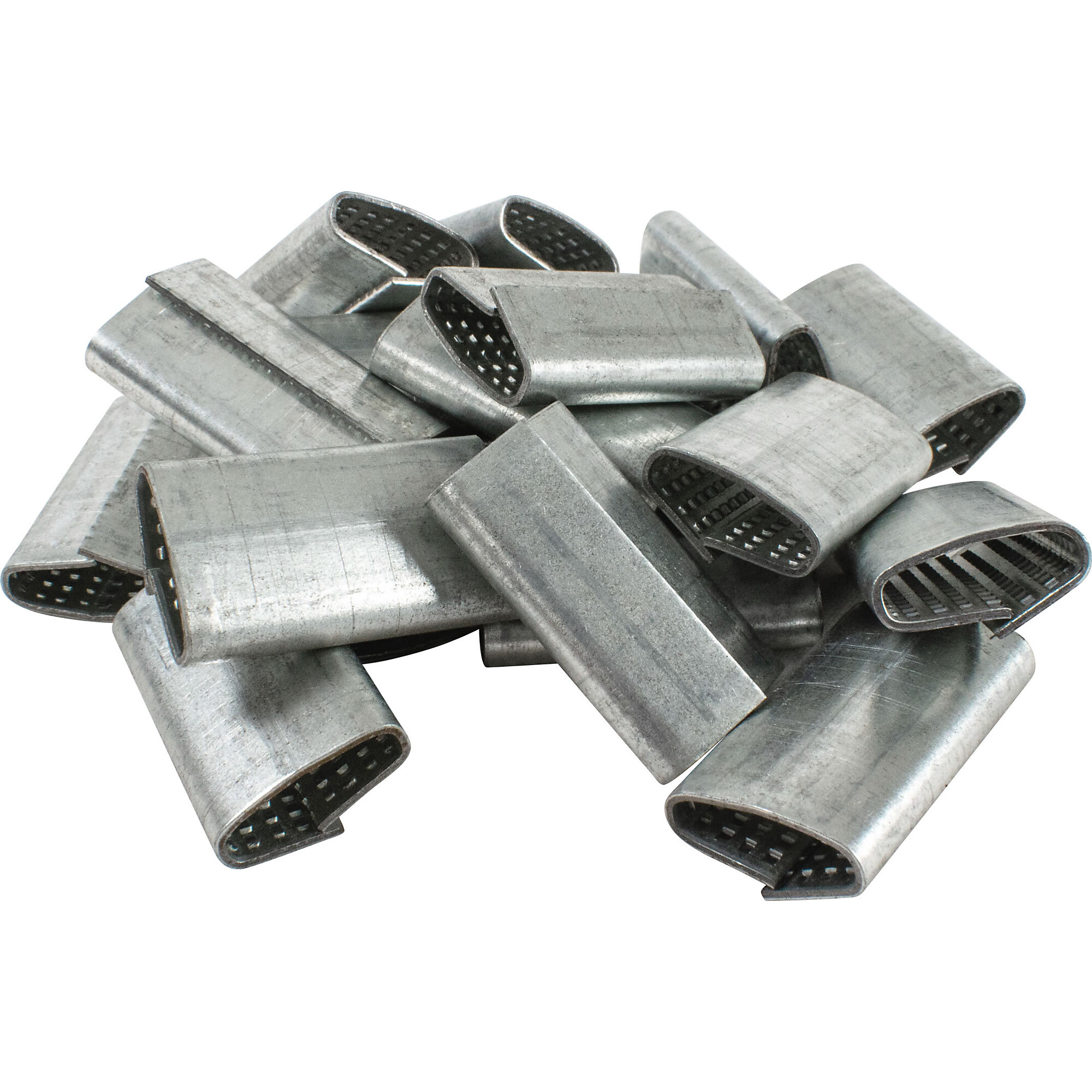 Encore Packaging Poly Seal — 1/2in. Push-On and Serrated Seals, 1000 Pcs, Model# P12PO3-1000